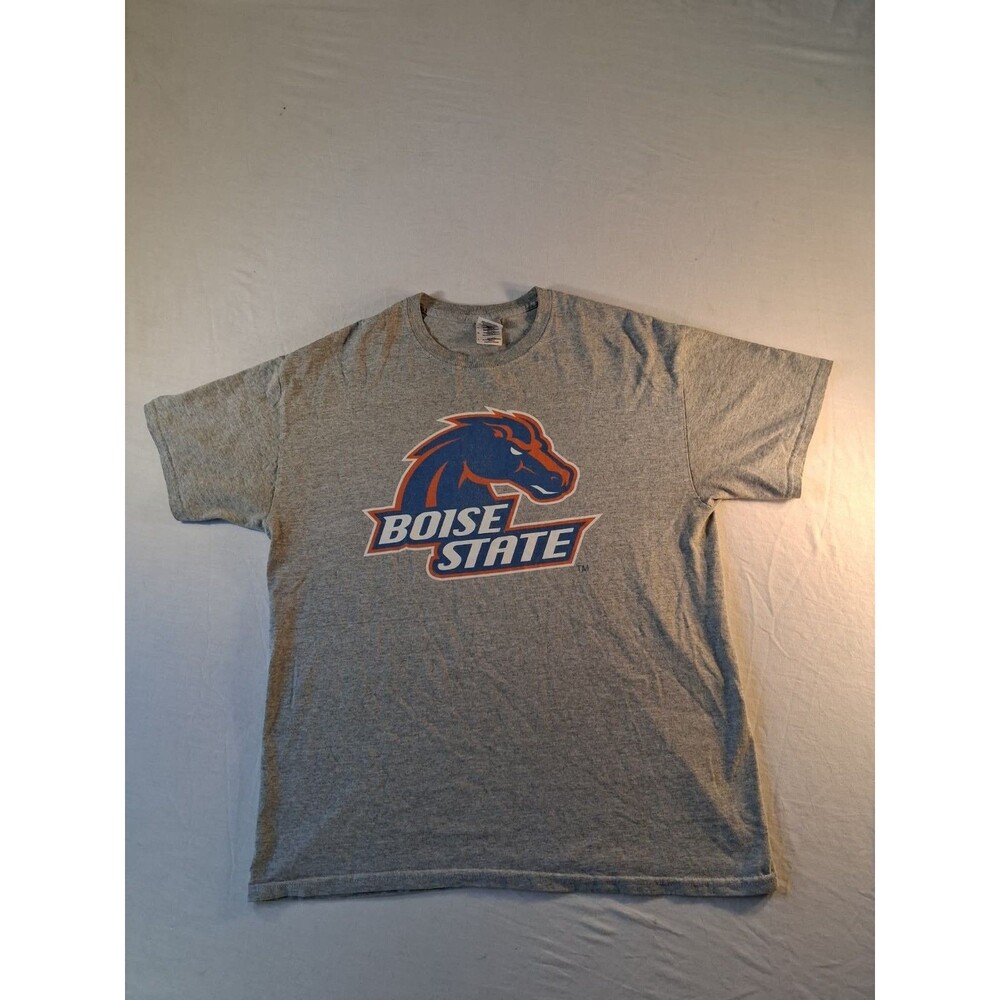 Vintage Boise State Broncos Men's Large Gray Ultra Cotton T-Shirt NCAA L